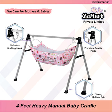 4 Feet Heavy Manual Baby Cradle