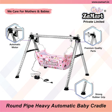 Round Pipe Heavy Weight Automatic Baby Cradle