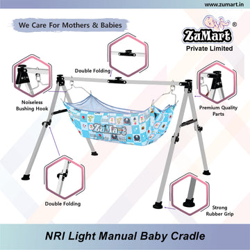 NRI Light Weight Manual Baby Cradle