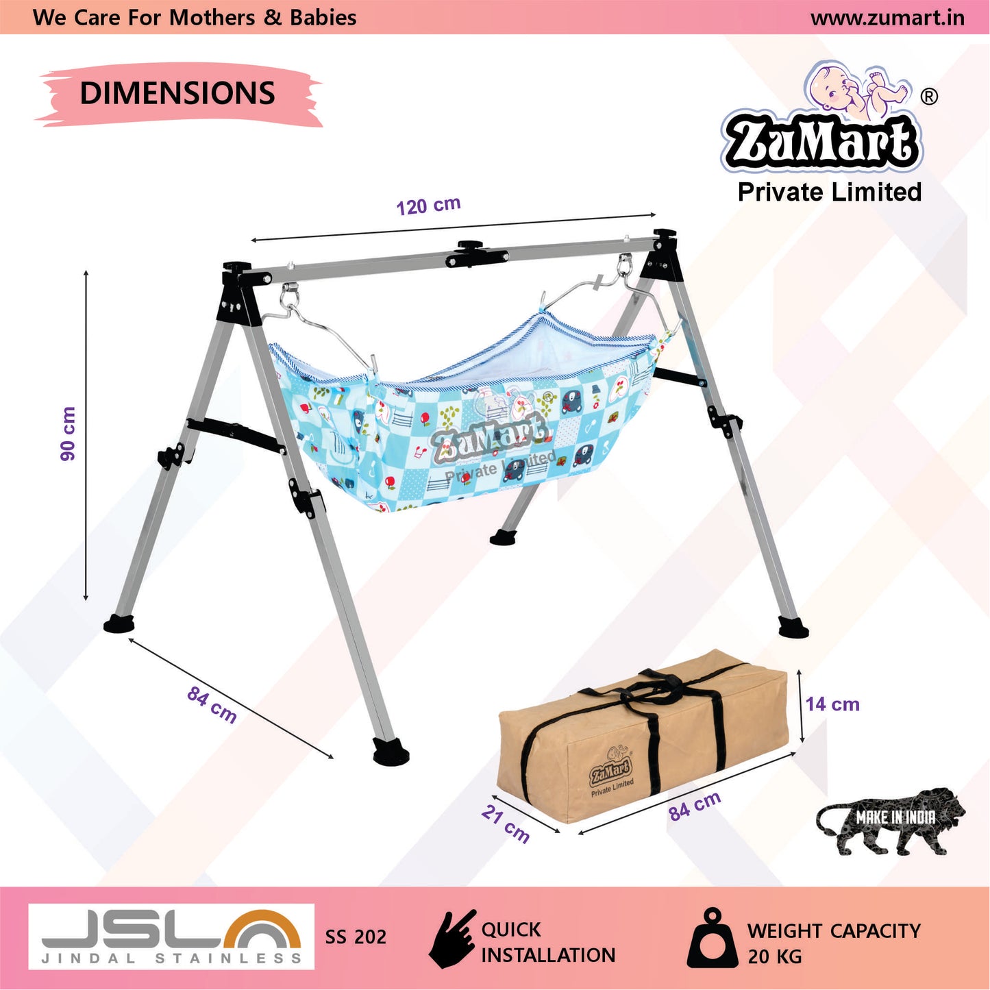 NRI Heavy Weight Manual Baby Cradle