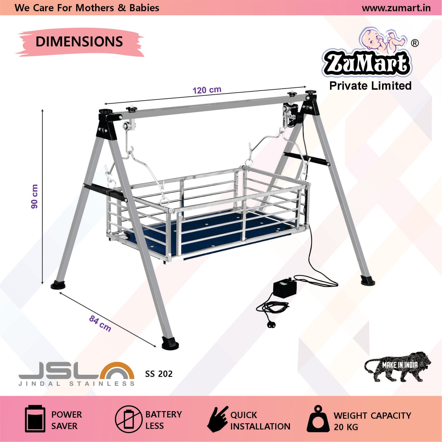 Steel Hammock Baby Cradle