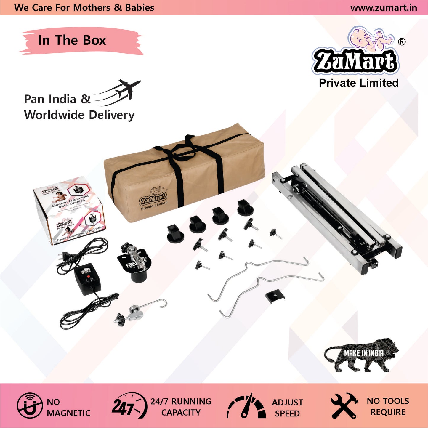 2 feet heavy NRI Automatic Baby Cradle