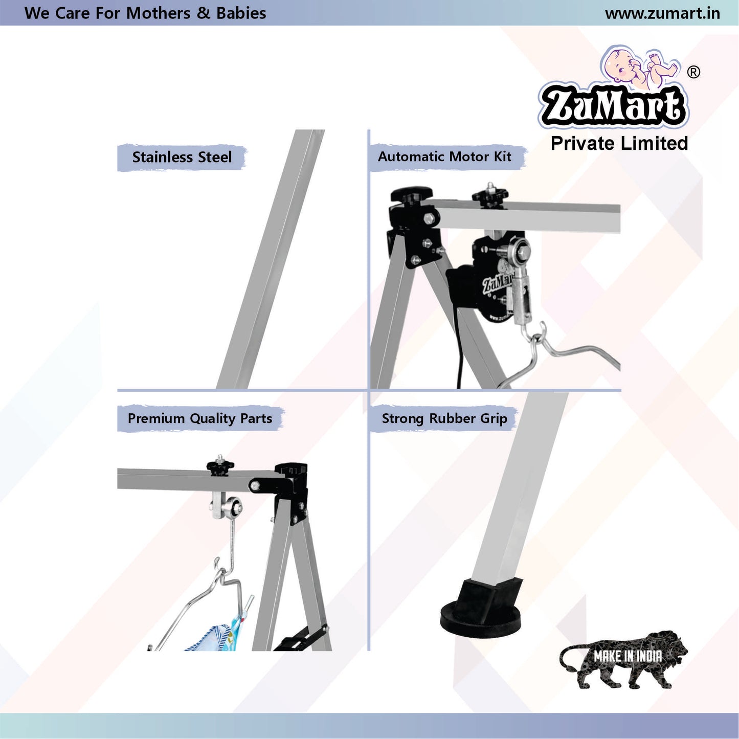 2 feet light NRI Automatic Baby Cradle