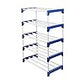 10 Pair Metal Shoe Stand (Blue, 5 Shelves)