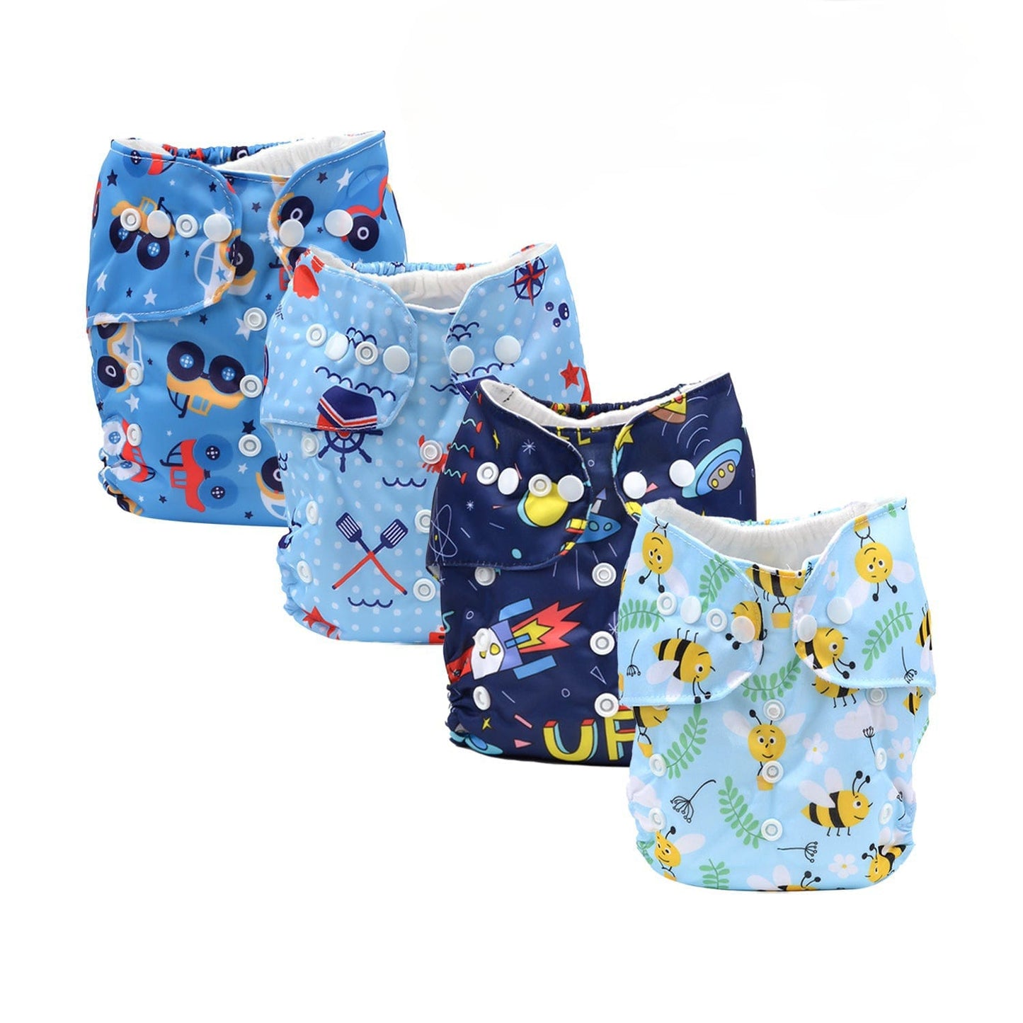 PRINTED DIAPER WITH 2 LAYER PAD